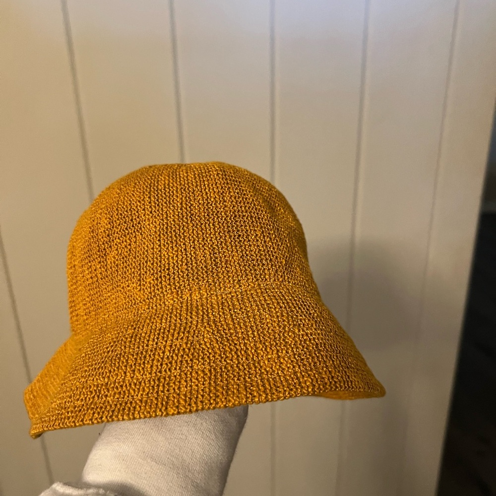 Yellow Knit Bucket Hat
